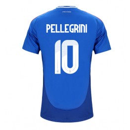 Italië Lorenzo Pellegrini #10 Thuis tenue EK 2024 Korte Mouw