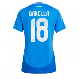 Italië Nicolo Barella #18 Thuis tenue Dames EK 2024 Korte Mouw