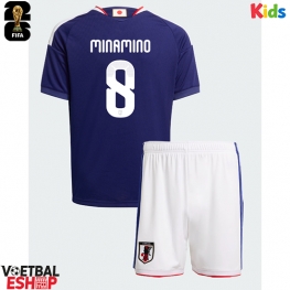 Japan Takumi Minamino #8 Thuis tenue Kids WK 2026 Korte Mouw (+ Korte broeken)