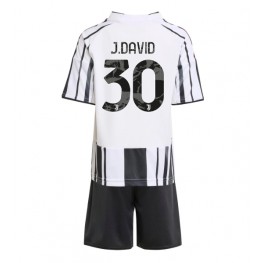 Juventus Jonathan David #30 Thuis tenue Kids 2025-26 Korte Mouw (+ Korte broeken)