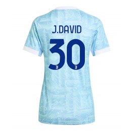 Juventus Jonathan David #30 Uit tenue Dames 2025-26 Korte Mouw