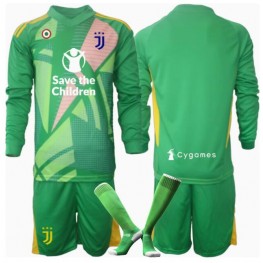 Juventus Keeper Uit tenue Kids 2024-25 Lange Mouw (+ Korte broeken)