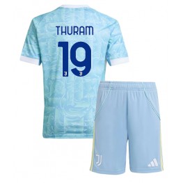 Juventus Khephren Thuram #19 Uit tenue Kids 2025-26 Korte Mouw (+ Korte broeken)