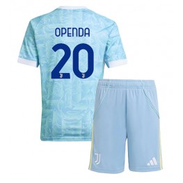 Juventus Lois Openda #20 Uit tenue Kids 2025-26 Korte Mouw (+ Korte broeken)