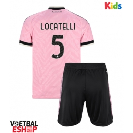 Juventus Manuel Locatelli #5 Uit tenue Kids 2026-27 Korte Mouw (+ Korte broeken)
