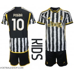 Juventus Paul Pogba #10 Thuis tenue Kids 2023-24 Korte Mouw (+ Korte broeken)