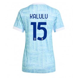 Juventus Pierre Kalulu #15 Uit tenue Dames 2025-26 Korte Mouw