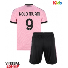 Juventus Randal Kolo Muani #9 Uit tenue Kids 2026-27 Korte Mouw (+ Korte broeken)