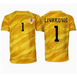 Kroatië Dominik Livakovic #1 Keeper Thuis tenue EK 2024 Korte Mouw