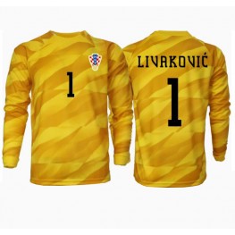 Kroatië Dominik Livakovic #1 Keeper Thuis tenue EK 2024 Lange Mouw