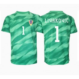 Kroatië Dominik Livakovic #1 Keeper Uit tenue EK 2024 Korte Mouw