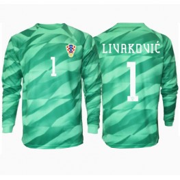 Kroatië Dominik Livakovic #1 Keeper Uit tenue EK 2024 Lange Mouw