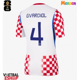 Kroatië Josko Gvardiol #4 Thuis tenue WK 2026 Korte Mouw