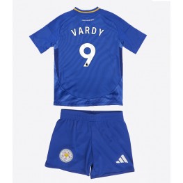 Leicester City Jamie Vardy #9 Thuis tenue Kids 2024-25 Korte Mouw (+ Korte broeken)