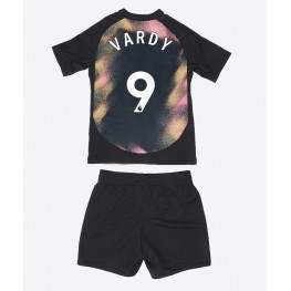Leicester City Jamie Vardy #9 Uit tenue Kids 2024-25 Korte Mouw (+ Korte broeken)
