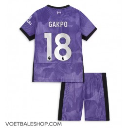 Liverpool Cody Gakpo #18 Derde tenue Kids 2023-24 Korte Mouw (+ Korte broeken)