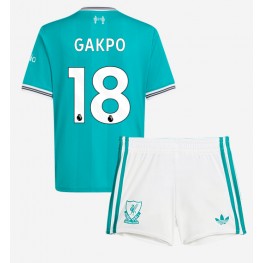 Liverpool Cody Gakpo #18 Derde tenue Kids 2025-26 Korte Mouw (+ Korte broeken)