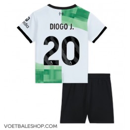 Liverpool Diogo Jota #20 Uit tenue Kids 2023-24 Korte Mouw (+ Korte broeken)