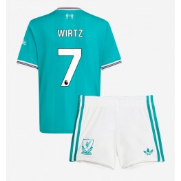 Liverpool Florian Wirtz #7 Derde tenue Kids 2025-26 Korte Mouw (+ Korte broeken)