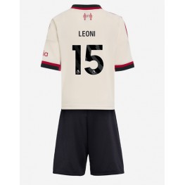 Liverpool Giovanni Leoni #15 Uit tenue Kids 2025-26 Korte Mouw (+ Korte broeken)