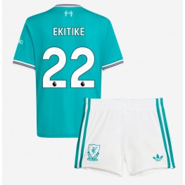 Liverpool Hugo Ekitike #22 Derde tenue Kids 2025-26 Korte Mouw (+ Korte broeken)