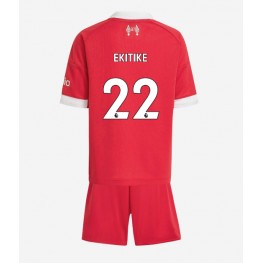 Liverpool Hugo Ekitike #22 Thuis tenue Kids 2025-26 Korte Mouw (+ Korte broeken)