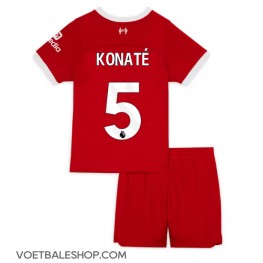 Liverpool Ibrahima Konate #5 Thuis tenue Kids 2023-24 Korte Mouw (+ Korte broeken)