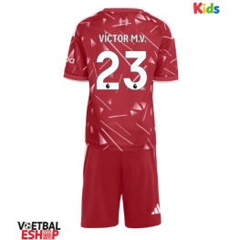 Liverpool Victor Munoz #23 Thuis tenue Kids 2026-27 Korte Mouw (+ Korte broeken)
