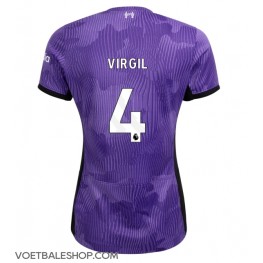 Liverpool Virgil van Dijk #4 Derde tenue Dames 2023-24 Korte Mouw