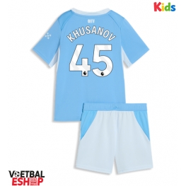 Manchester City Abdukodir Khusanov #45 Thuis tenue Kids 2026-27 Korte Mouw (+ Korte broeken)