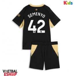Manchester City Antoine Semenyo #42 Uit tenue Kids 2026-27 Korte Mouw (+ Korte broeken)