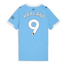 Manchester City Erling Haaland #9 Thuis tenue Dames 2025-26 Korte Mouw Manchester City Erling Haaland #9 Thuis tenue Dames 2025-26 Korte Mouw