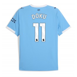 Manchester City Jeremy Doku #11 Thuis tenue 2025-26 Korte Mouw