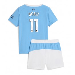 Manchester City Jeremy Doku #11 Thuis tenue Kids 2025-26 Korte Mouw (+ Korte broeken) Manchester City Jeremy Doku #11 Thuis tenue Kids 2025-26 Korte Mouw (+ Korte broeken)