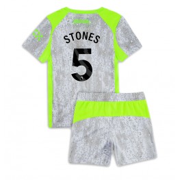 Manchester City John Stones #5 Derde tenue Kids 2025-26 Korte Mouw (+ Korte broeken)