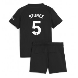 Manchester City John Stones #5 Uit tenue Kids 2025-26 Korte Mouw (+ Korte broeken)