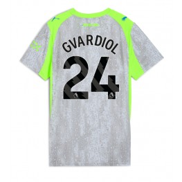 Manchester City Josko Gvardiol #24 Derde tenue Dames 2025-26 Korte Mouw Manchester City Josko Gvardiol #24 Derde tenue Dames 2025-26 Korte Mouw