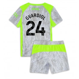 Manchester City Josko Gvardiol #24 Derde tenue Kids 2025-26 Korte Mouw (+ Korte broeken) Manchester City Josko Gvardiol #24 Derde tenue Kids 2025-26 Korte Mouw (+ Korte broeken)