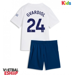 Manchester City Josko Gvardiol #24 Derde tenue Kids 2026-27 Korte Mouw (+ Korte broeken)