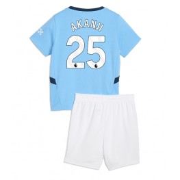 Manchester City Manuel Akanji #25 Thuis tenue Kids 2024-25 Korte Mouw (+ Korte broeken)