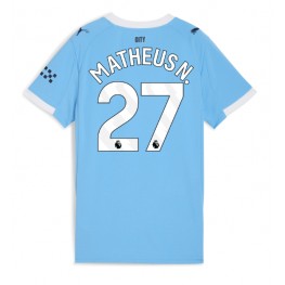 Manchester City Matheus Nunes #27 Thuis tenue Dames 2025-26 Korte Mouw Manchester City Matheus Nunes #27 Thuis tenue Dames 2025-26 Korte Mouw