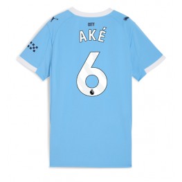 Manchester City Nathan Ake #6 Thuis tenue Dames 2025-26 Korte Mouw Manchester City Nathan Ake #6 Thuis tenue Dames 2025-26 Korte Mouw