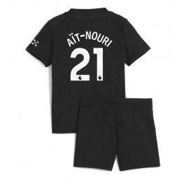 Manchester City Rayan Ait-Nouri #21 Uit tenue Kids 2025-26 Korte Mouw (+ Korte broeken)