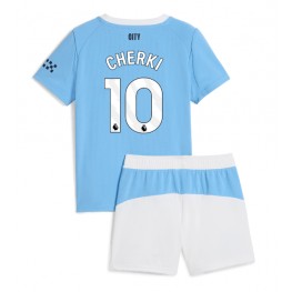 Manchester City Rayan Cherki #10 Thuis tenue Kids 2025-26 Korte Mouw (+ Korte broeken)