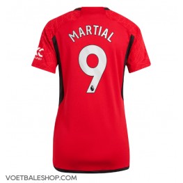 Manchester United Anthony Martial #9 Thuis tenue Dames 2023-24 Korte Mouw