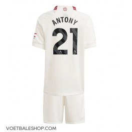 Manchester United Antony #21 Derde tenue Kids 2023-24 Korte Mouw (+ Korte broeken)