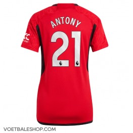 Manchester United Antony #21 Thuis tenue Dames 2023-24 Korte Mouw