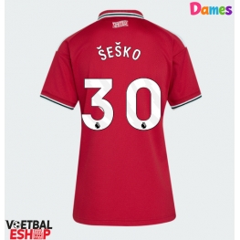 Manchester United Benjamin Sesko #30 Thuis tenue Dames 2026-27 Korte Mouw