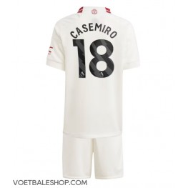 Manchester United Casemiro #18 Derde tenue Kids 2023-24 Korte Mouw (+ Korte broeken)