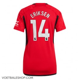 Manchester United Christian Eriksen #14 Thuis tenue Dames 2023-24 Korte Mouw